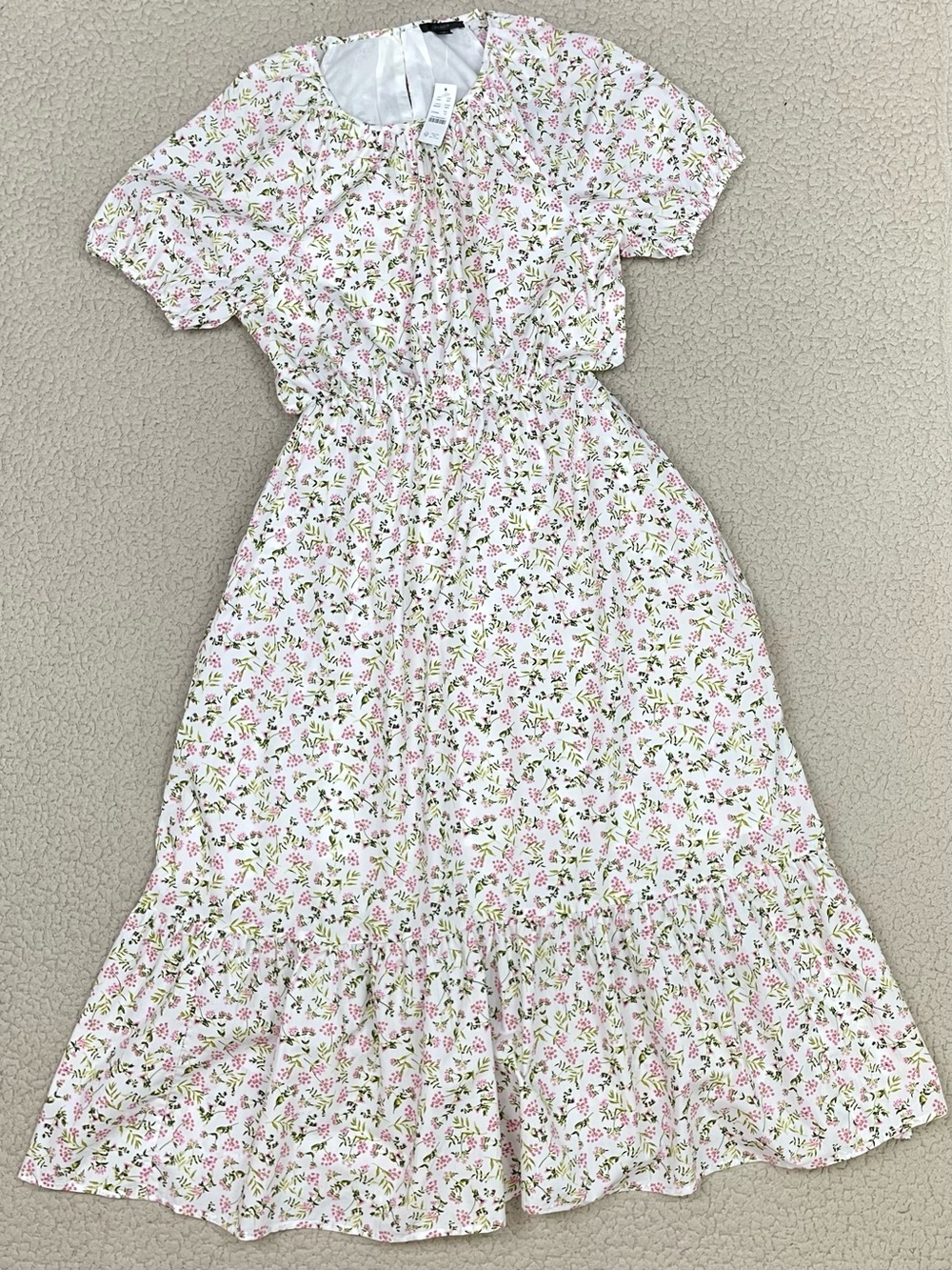 J. Crew Side-Cutout Cotton Poplin Short Sleeve Dress in Meadow Floral NWT Sz 10